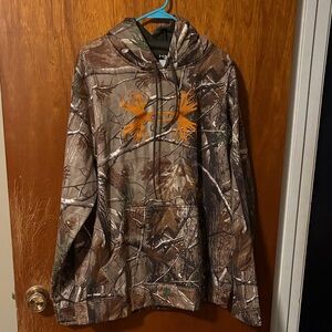 Under Armour Camouflage Hoodie with Orange Logo